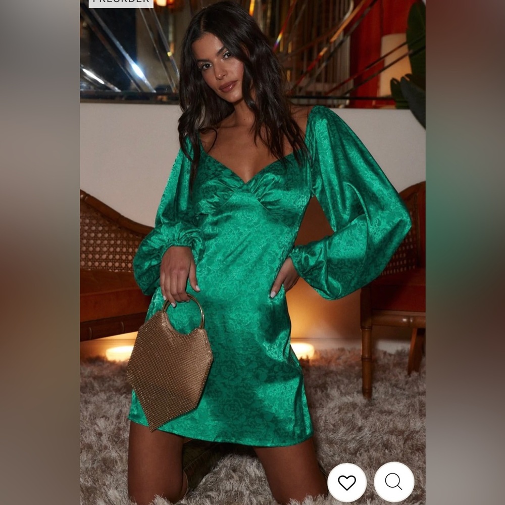 12th Tribe HOPE EMERALD JACQUARD MINI DRESS!